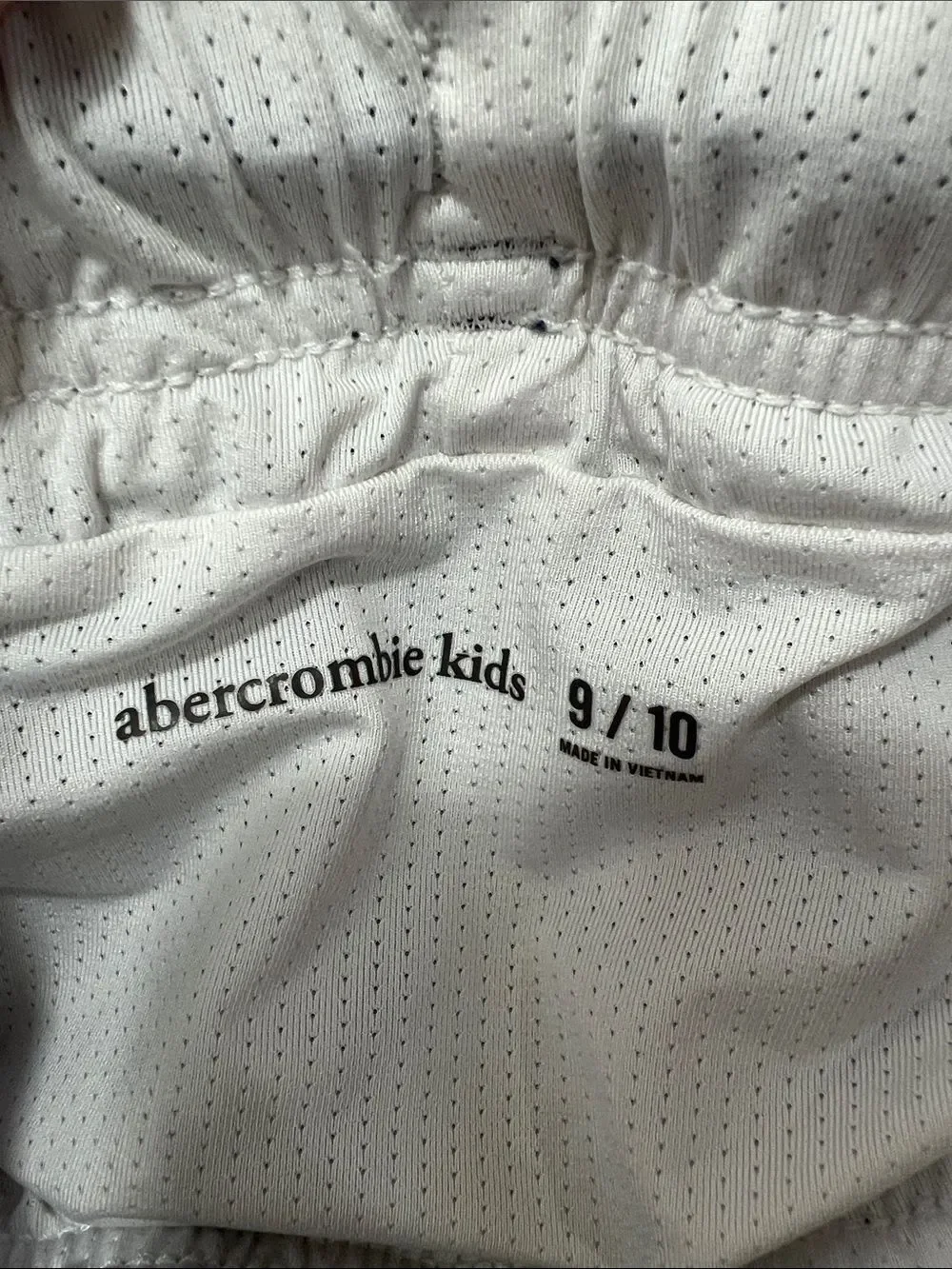 Abercrombie Kids Navy Blue Burger and Fries print swim performance casual shorts